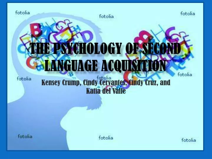 the psychology of second l anguage a cquisition