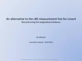 An alternative to the LBS measurement line for Linac4 Reconstructing the longitudinal emittance
