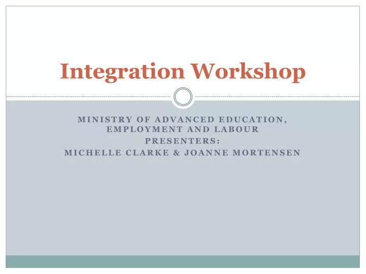 integration workshop