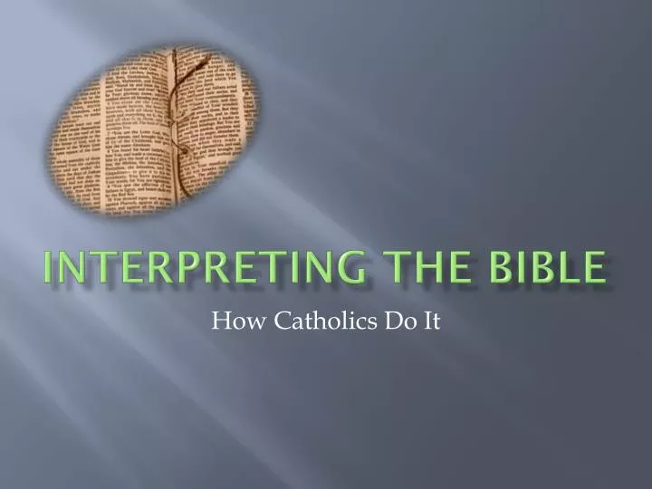 interpreting the bible