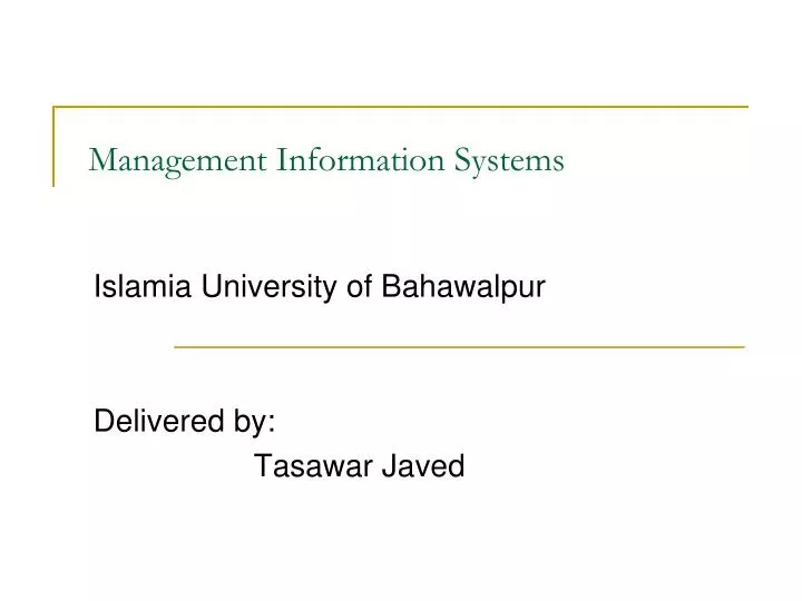 management information systems