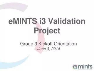 eMINTS i3 Validation Project