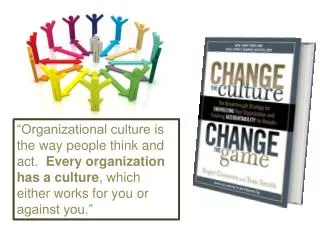The Basic Premise from Connors and Smith: Every organization has a culture.