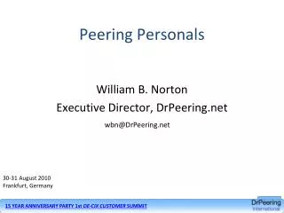 Peering Personals