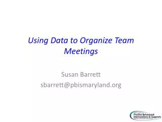 Using Data to Organize Team Meetings
