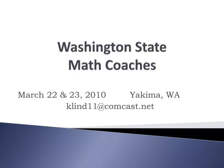 washington state math coaches