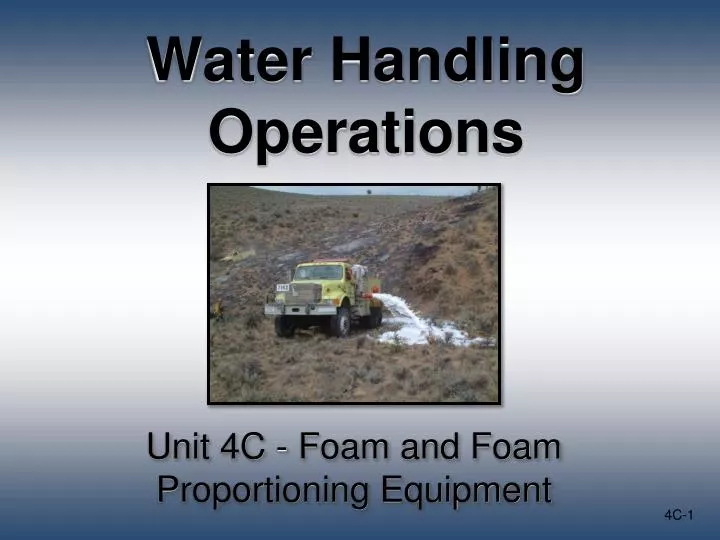 water handling operations