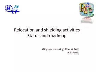 Relocation and shielding activities Status and roadmap