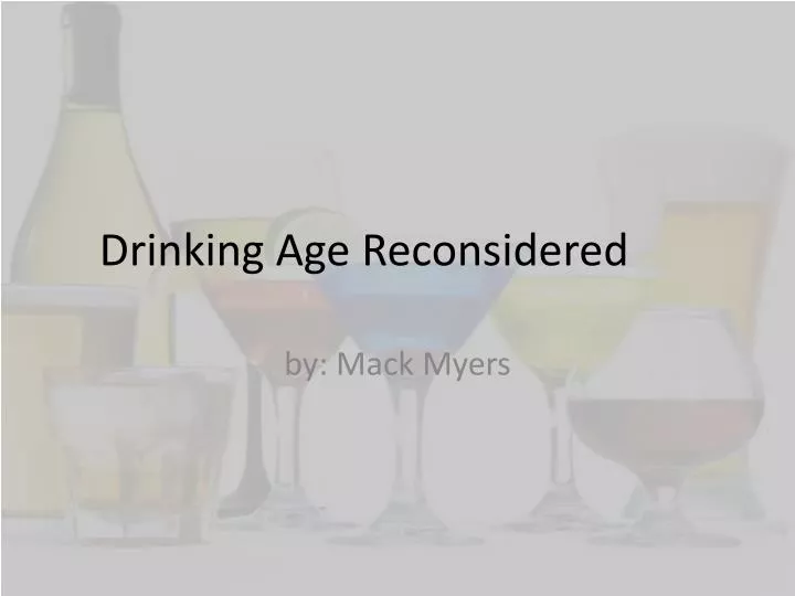 drinking age reconsidered