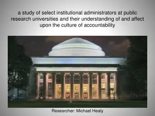 Researcher: Michael Healy