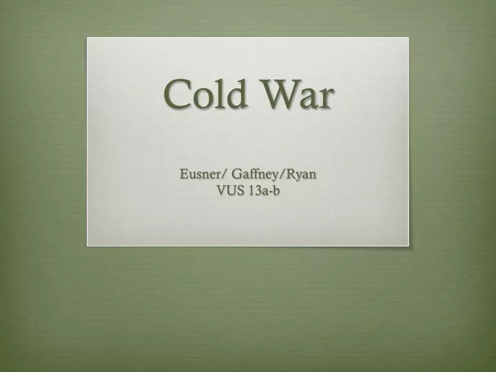 cold war