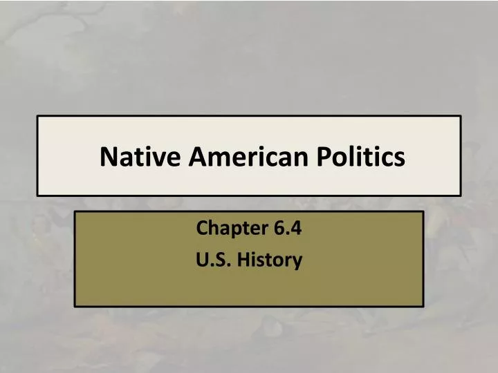 native american politics