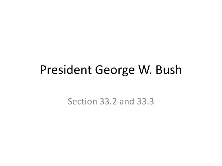 president george w bush