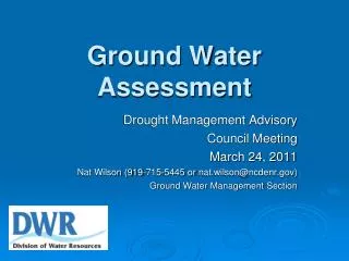 Ground Water Assessment