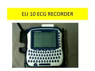 ELI 10 ECG RECORDER