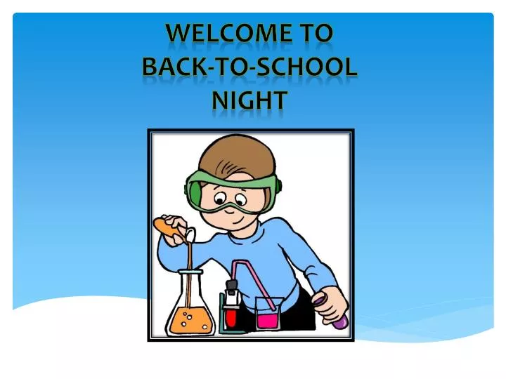 welcome to back to school night