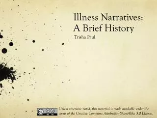 Illness Narratives: A Brief History
