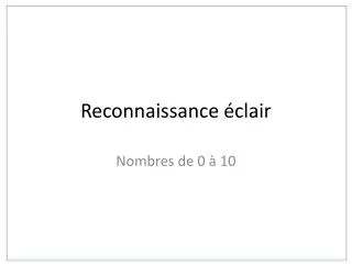 reconnaissance clair
