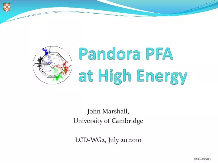 pandora pfa at high energy