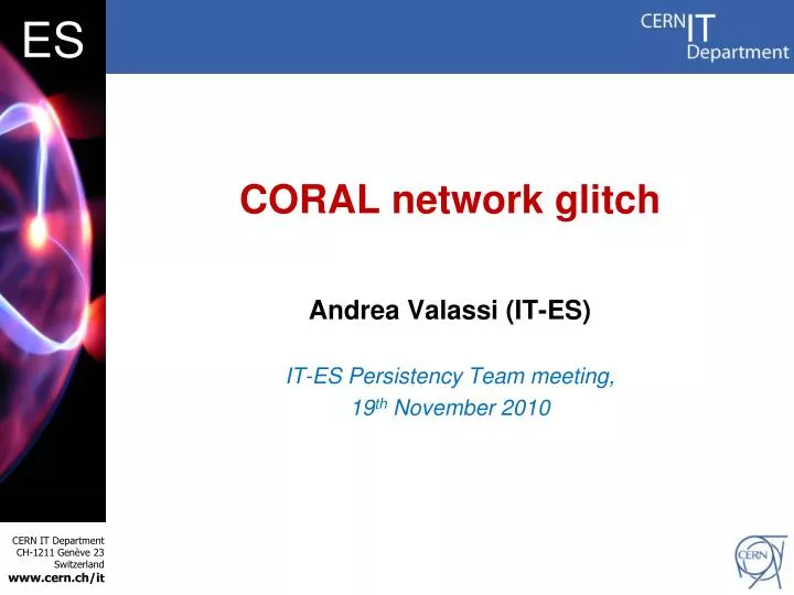 coral network glitch
