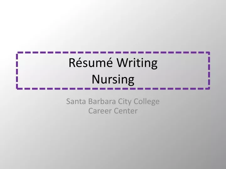 r sum writing nursing
