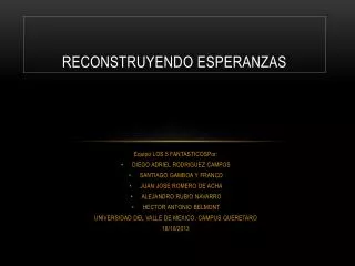 reconstruyendo esperanzas