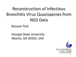 Reconstruction of Infectious Bronchitis Virus Quasispecies from NGS Data