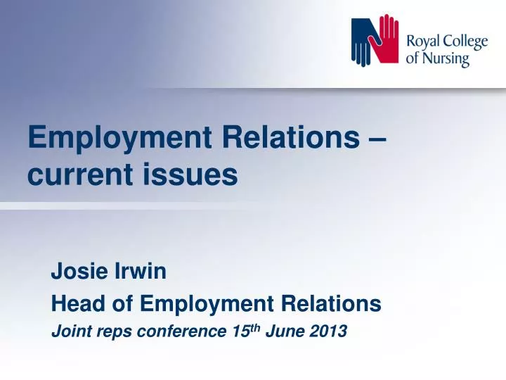 employment relations current issues