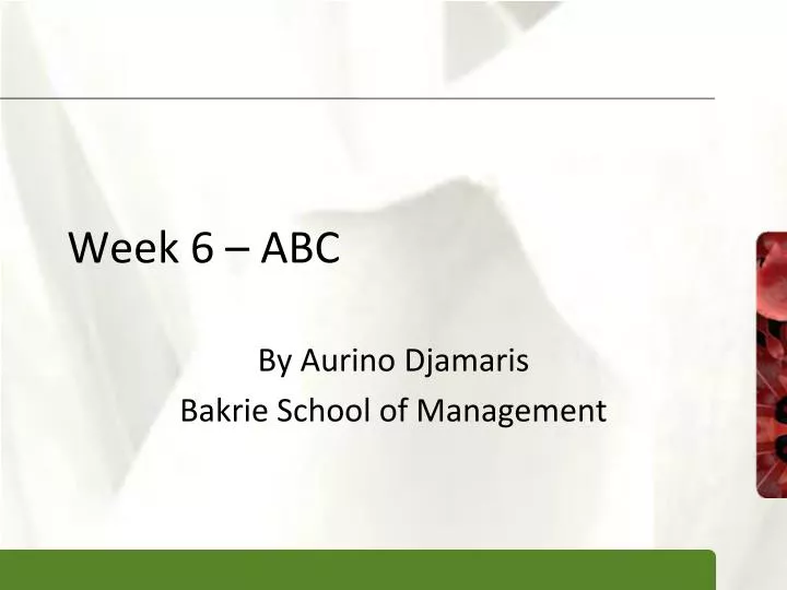 week 6 abc
