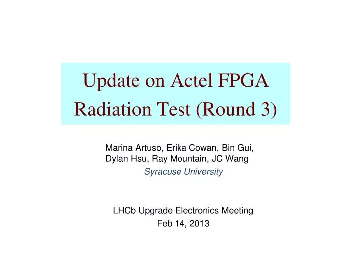 update on actel fpga radiation test round 3