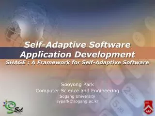 Self-Adaptive Software Application Development SHAGE : A Framework for Self-Adaptive Software