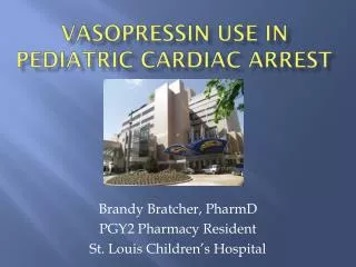 Vasopressin Use in Pediatric cardiac arrest