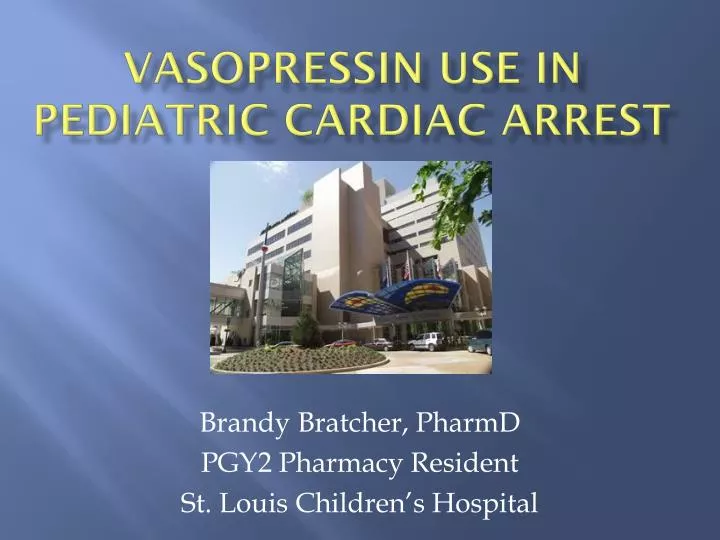 vasopressin use in pediatric cardiac arrest