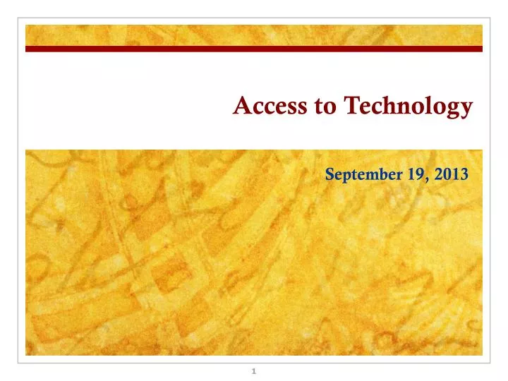 access to technology