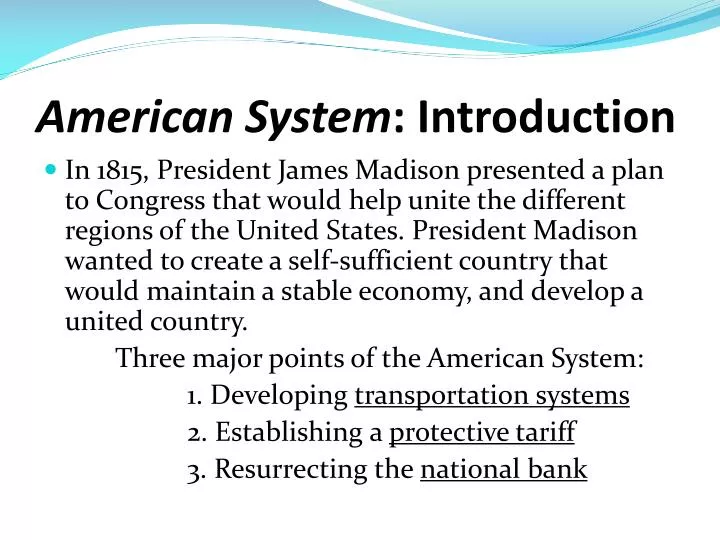 american system introduction