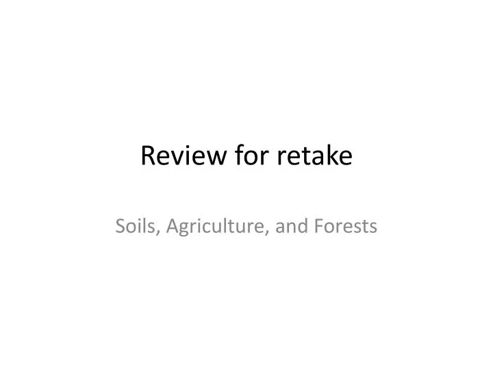 review for retake