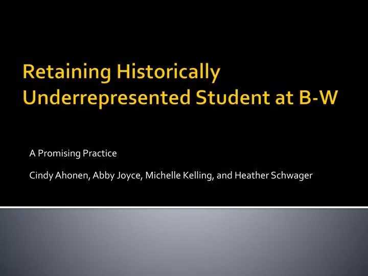 a promising practice cindy ahonen abby joyce michelle kelling and heather schwager