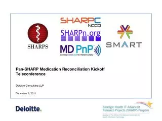 Pan-SHARP Medication Reconciliation Kickoff Teleconference