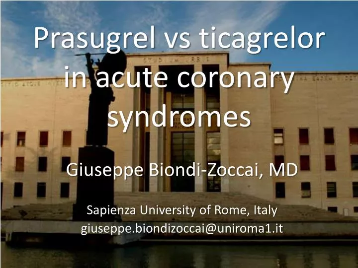 prasugrel vs ticagrelor in acute coronary syndromes