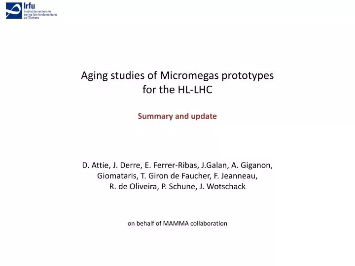 aging studies of micromegas prototypes for the hl lhc summary and update
