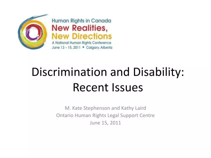 discrimination and disability recent issues