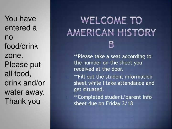 welcome to american history b