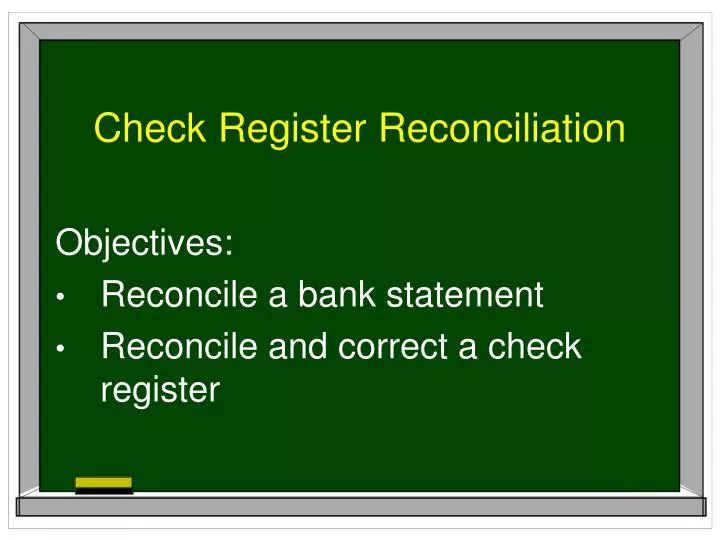 check register reconciliation