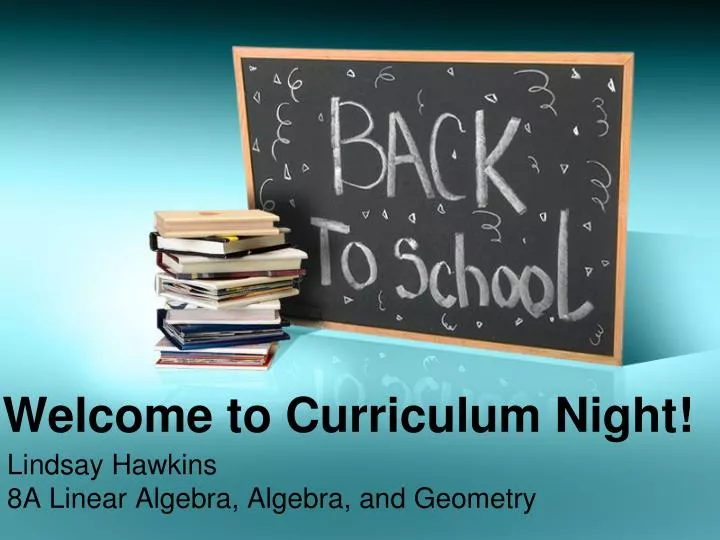 welcome to curriculum night