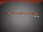 SOL Essential Knowledge - slide 1