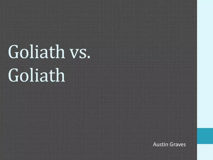 goliath vs goliath