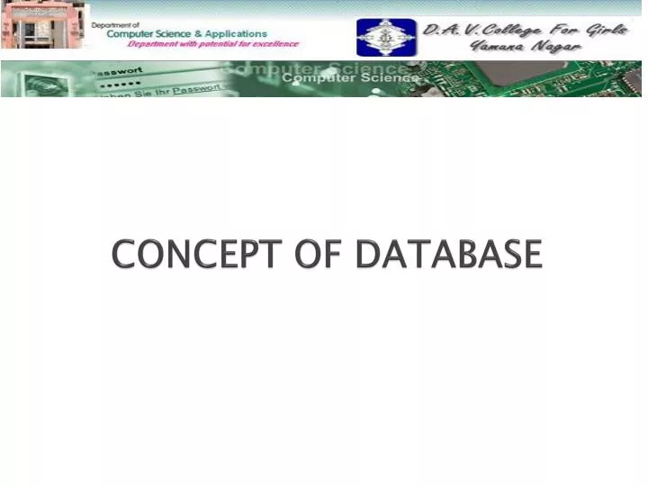 concept of database