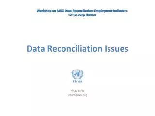 Data Reconciliation Issues