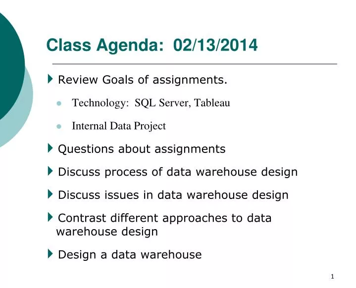 class agenda 02 13 2014
