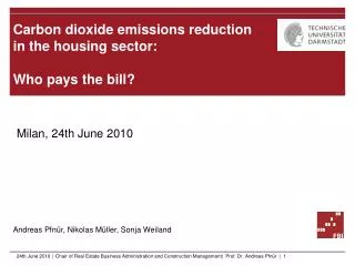 Carbon dioxide emissions reduction in the housing sector : Who pays the bill ?